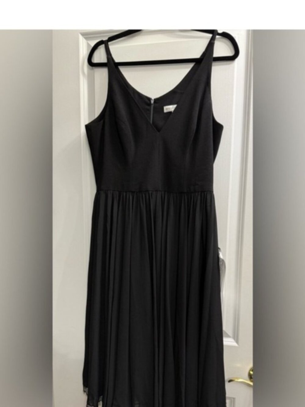 Classic Black Mini Dress with V-Neck